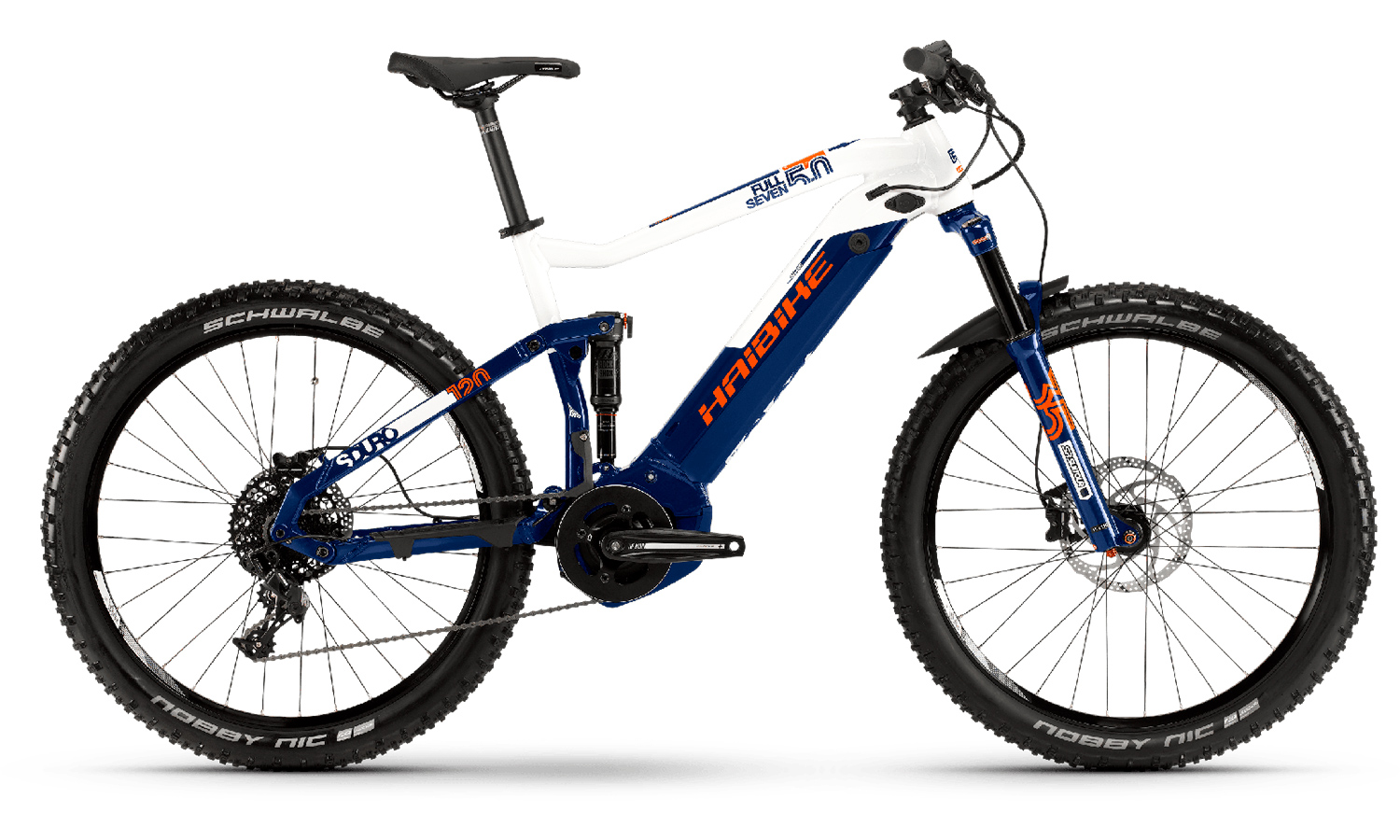 Фотографія Велосипед Haibike SDURO FullSeven 5.0 27,5" 500Wh (2019) 2019 Синьо-білий